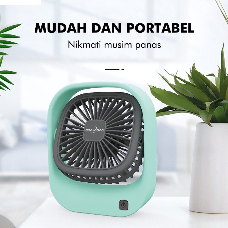 Kipas Angin Portable HMN40 Baterai Meja Fan