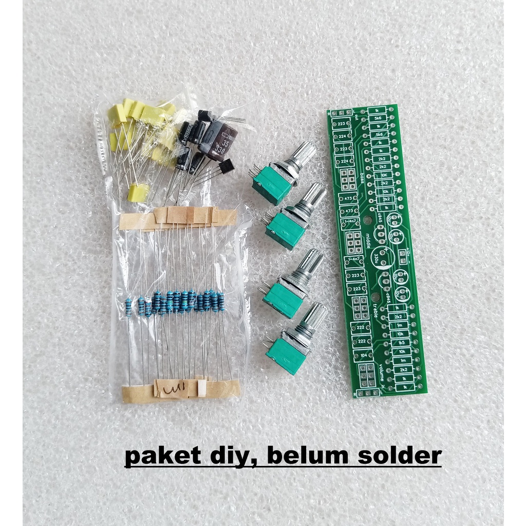 DIY Stereo Tone Control 2 Trasistor Plus Middle