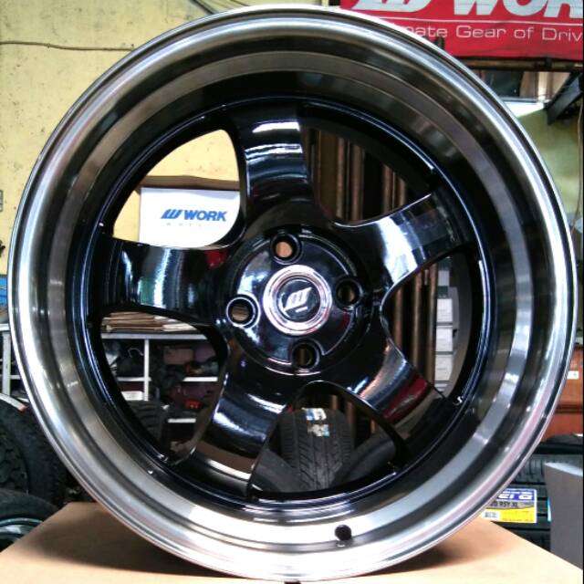 Velg Work Meister DM143 R17x7,5/9 H4x100(Black Maching Lip+bcl)