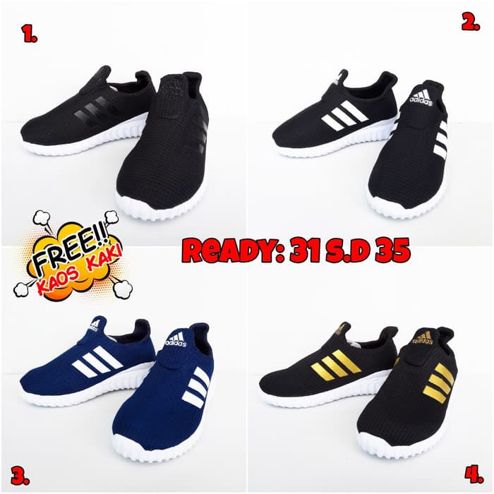 Promo adidas tubular slip on anak import. sepatu adidas. adidas anak