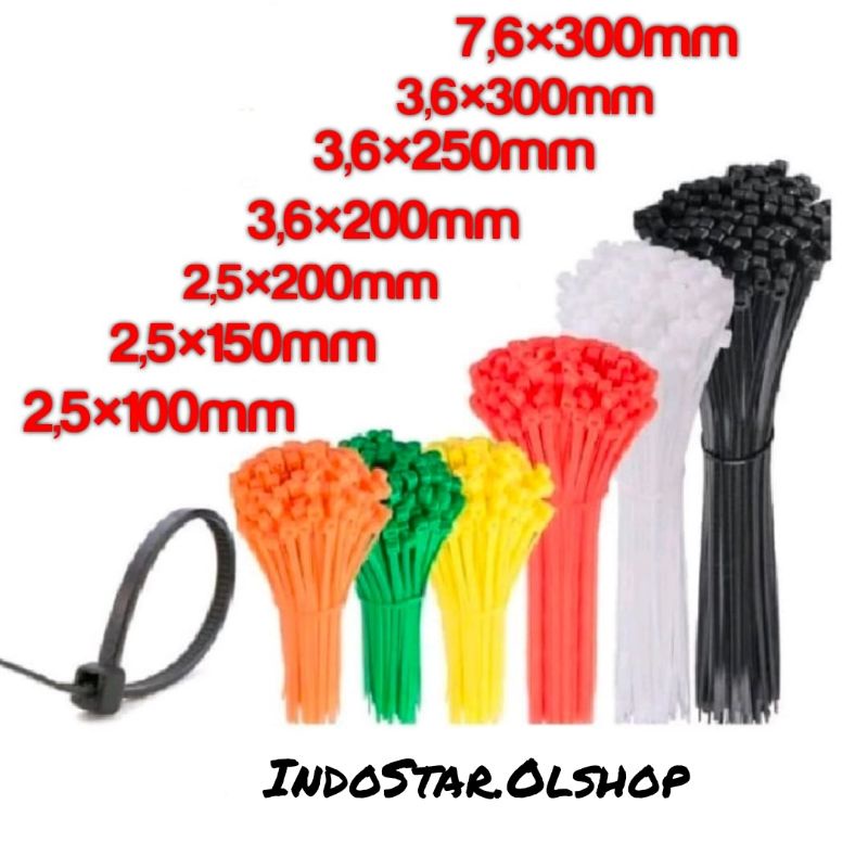 Tali Ripet Kabel Ties Nylon Cable Tie⭐ IndoStar ⭐