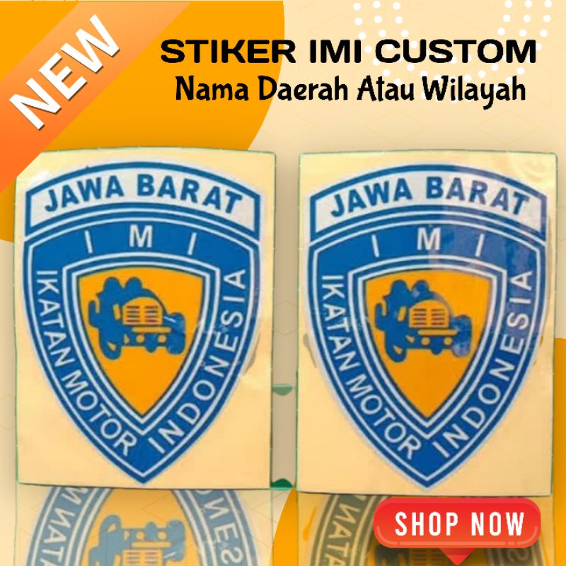Stiker Ikatan Motor Indonesia IMI custom Nama Daerah profinsi.Buat stiker imi custom nama daerah
