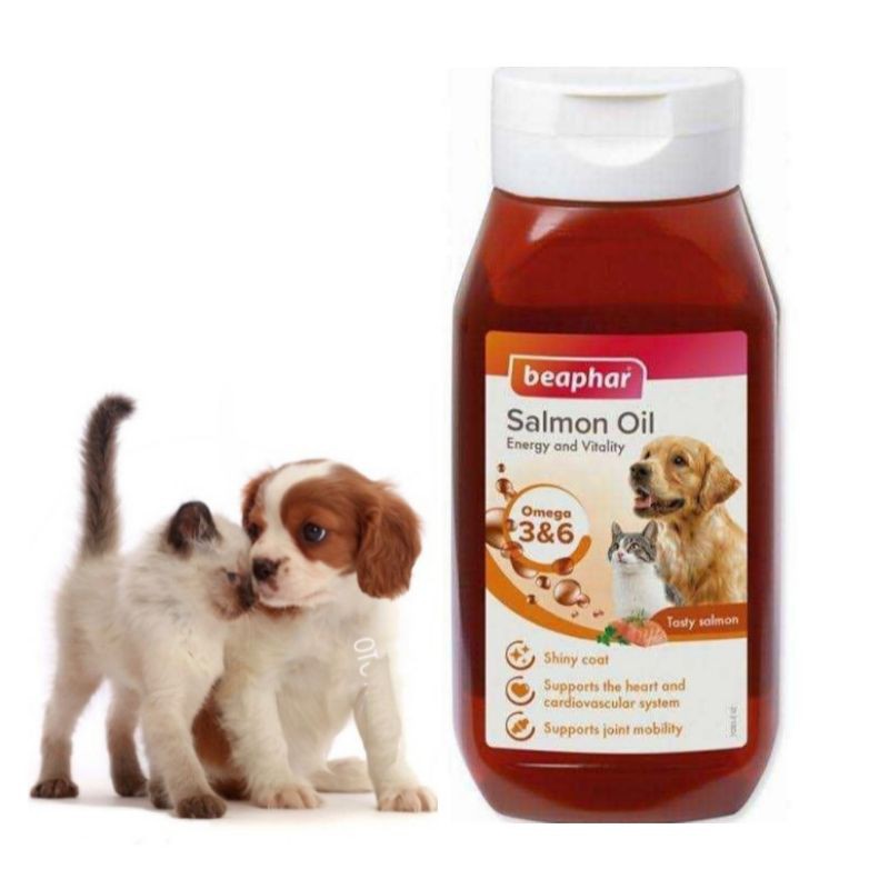 Beaphar Salmon Oil for Dog Cat Omega 3/6 vitamin bulu minyak Salmon Anjing Kucing 425ml