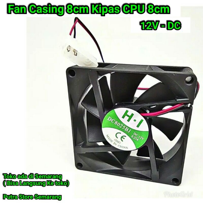 Fan casing 8cm Hitam Kipas pendingin CPU Komputer 8cm Kipas CPU  Baut