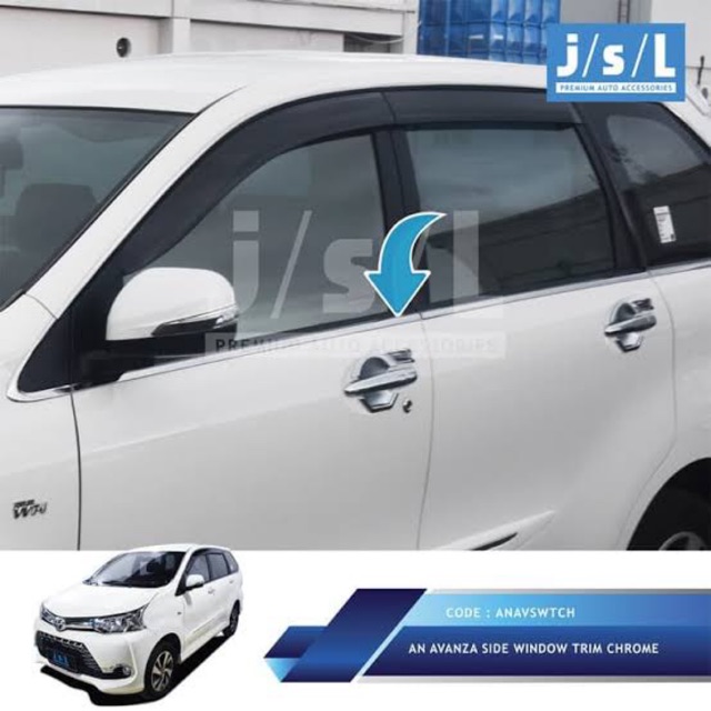 GRAND AVANZA 2015 2016 2017 LIST KACA SAMPING WINDOW LINER MOBIL CROME