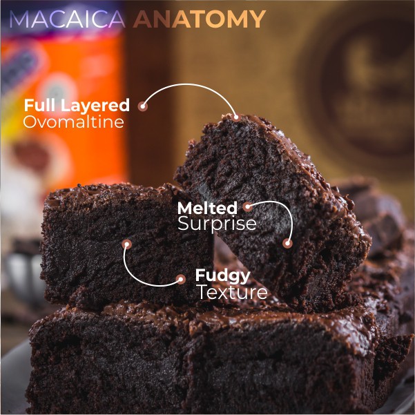 

BROWNIES FUDGY OVOMALTINE PREMIUM - Brownies Panggang Premium Dengan Ovomaltine Chocobar Berlimpah