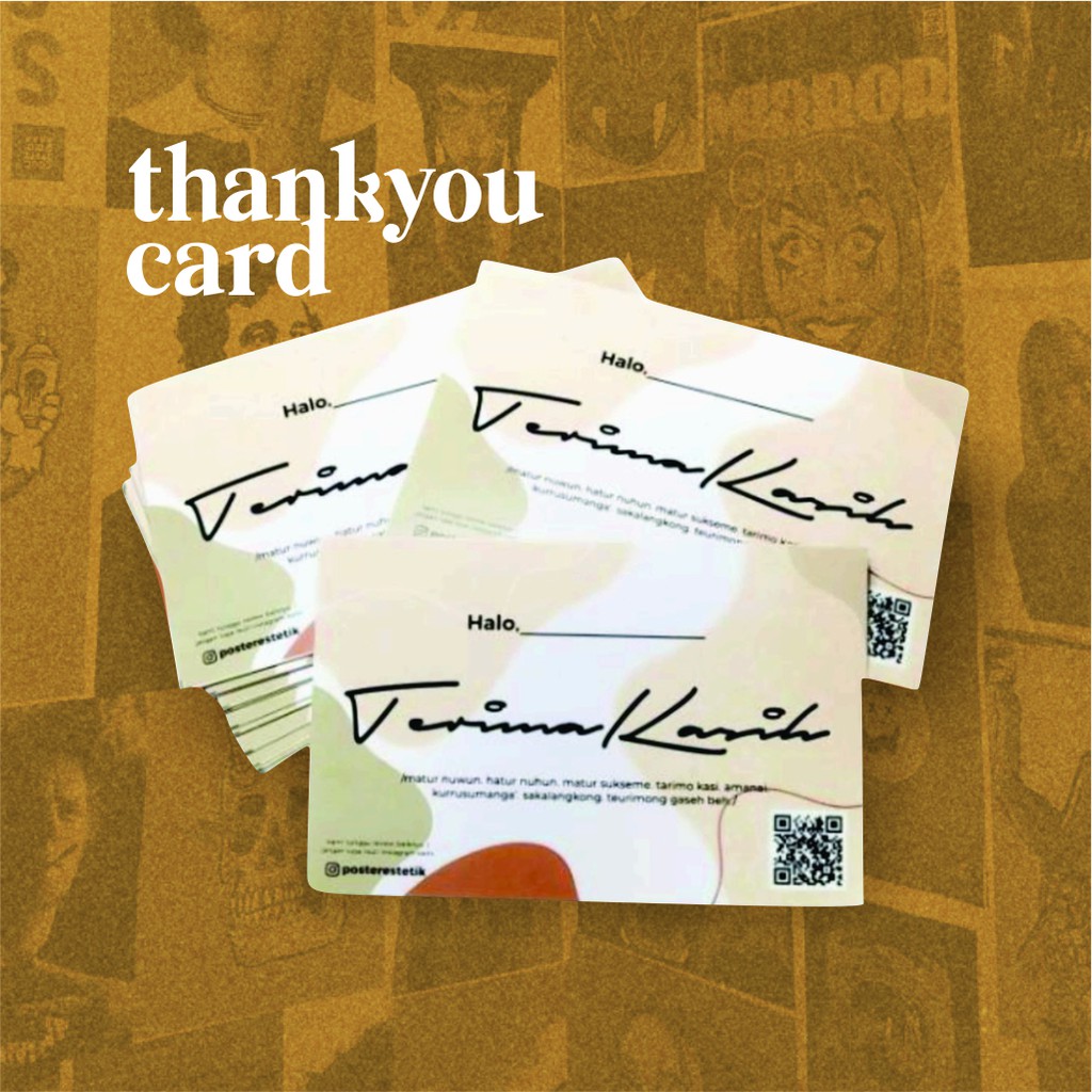 KARTU NAMA THANKYOU CARD Online Shop ISI 100PCS 5 KARTU NAMA THANKYOU CARD Online Shop ISI 100PCS 5