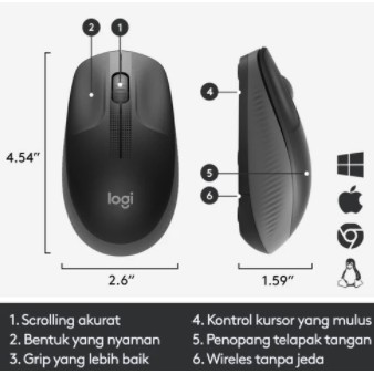 Logitech Wireless Mouse M190 Original