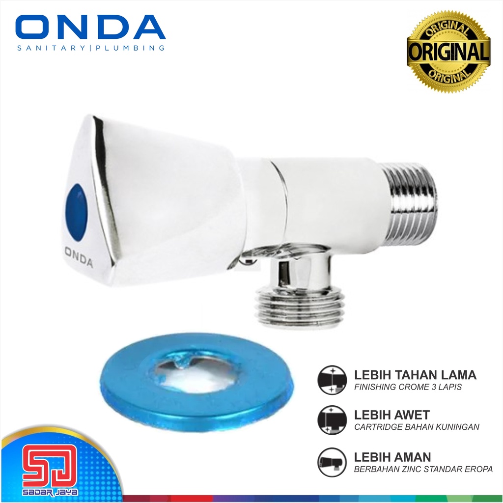 ONDA JF 07 CA Stop Kran Toilet Katup Keran Shower Valve 1/2&quot;