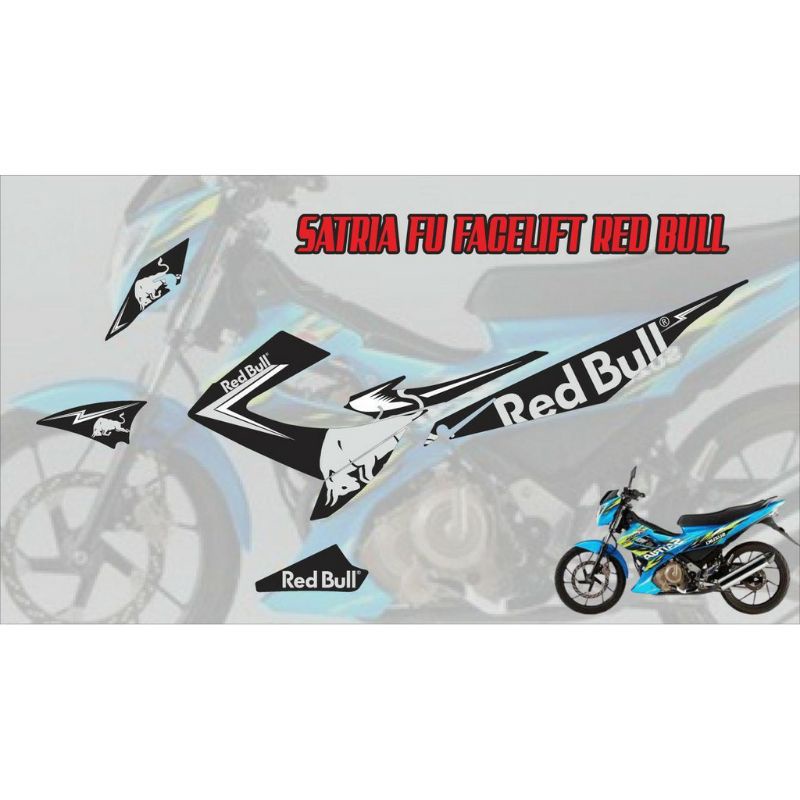 Stiker Striping  Suzuki Satria Fu Facelift Redbull
