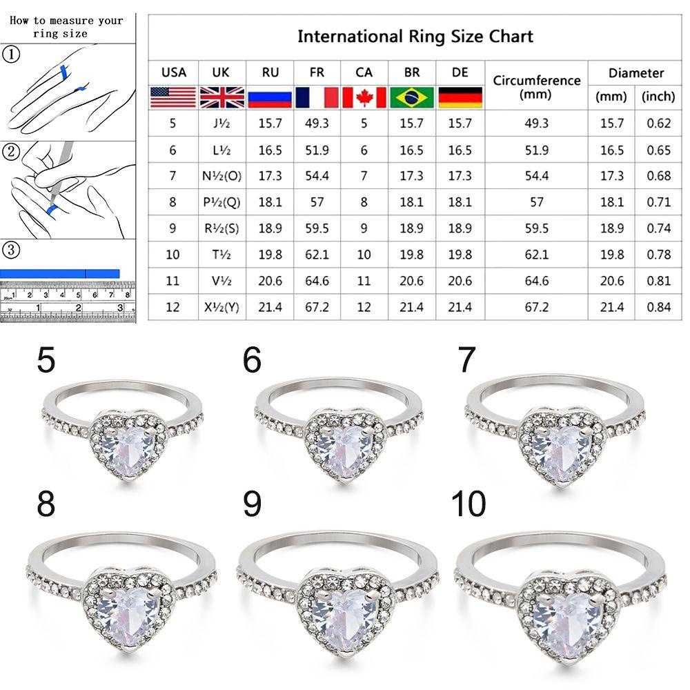 Preva Cincin Kawin Berlian Ukuran 5-10 Perhiasan Wanita Klasik Alloy Pertunangan