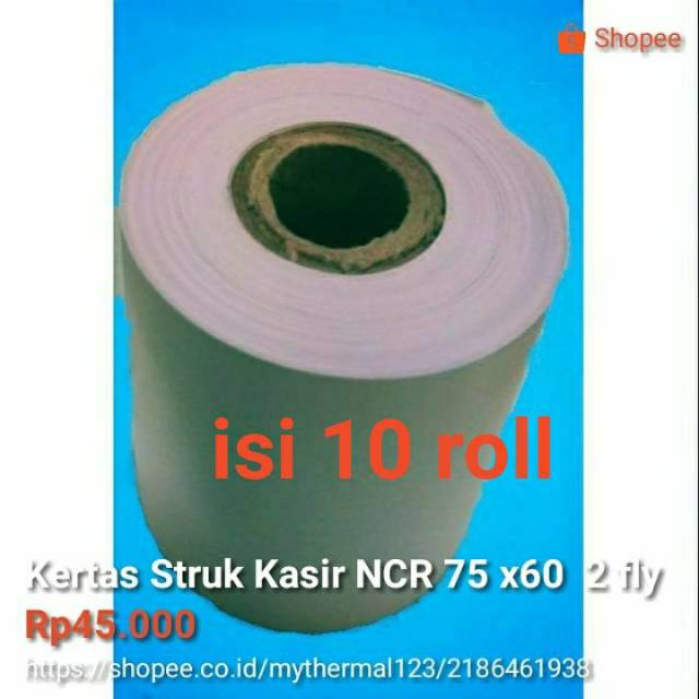 

Kertas Struk Kasir NCR 75 x60 2 fly