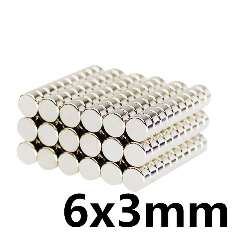 STRONG MAGNET NEODYMIUM 6x3mm SILINDER DIAMETER 6 TEBAL 3 mm N52