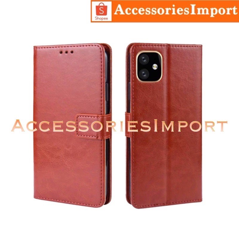 LEATHER CASE INFINIX SMART 6NFC/ SMART 5/ SMART 4/ HOT 11S NFC/ HOT 11S/ HOT 11PLAY/ HOT 11/ HOT 10S/ HOT 10/ HOT 10PLAY/ HOT 9/ HOT 9PLAY/ HOT 8/ NOTE 8/ Leather Flipcover Case Dompet Hp Bahan Kulit