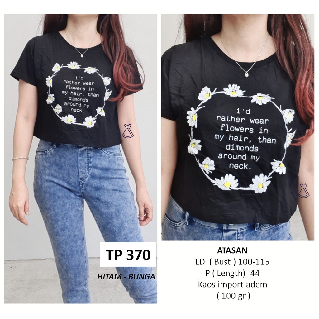 TP370 - BAJU ATASAN WANITA KAOS ADEM IMPORT MURAH