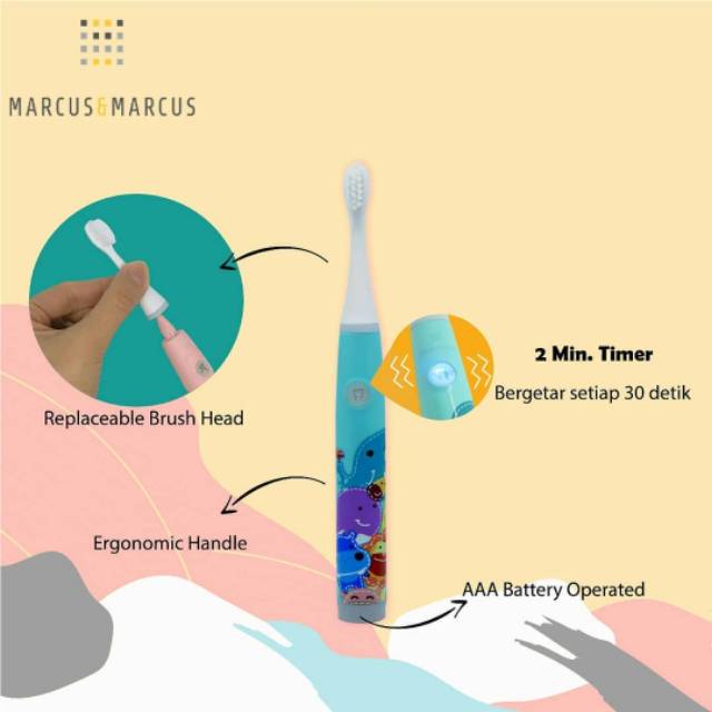 Marcus &amp; Marcus Kids Electric Toothbrush - Sikat gigi elektrik anak