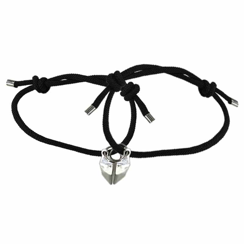 2 Pcs Gelang Couple Magnet Mahnet Hitam Dan Putih Cinta Batu Persahabatan Aksesoris Sri