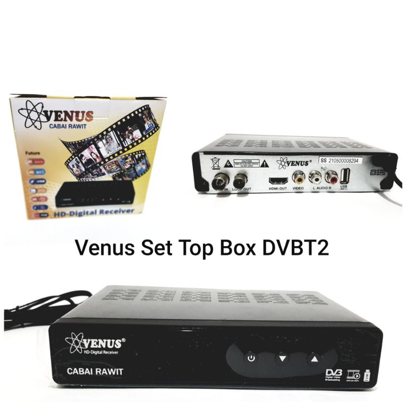 Set Top Box TV Digital VENUS Cabai Rawit STB DVB-T2 Receiver Tuner Paling Peka Paling Jernih