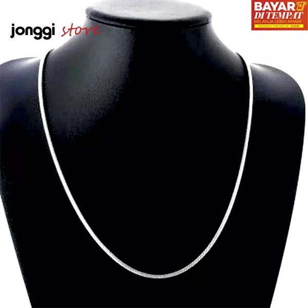 Kalung SILVER Pria kalung Wanita kalung titanium anti karat tidak alergi saat di pakai kalung elegan