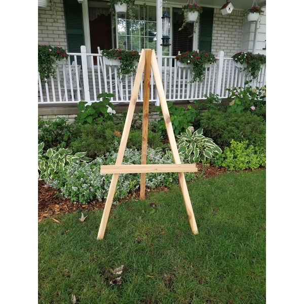 

DENAMI01 STANDING TRIPOT 75CM KAYU KAKI PENYANGGA PAPAN TULIS MENU KAPUR DEKORASI WEDDING PESTA WO