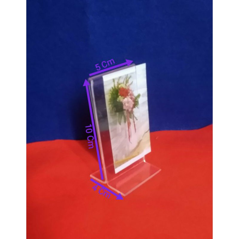 

Akrilik Display Tentcard Tempat Brosur No. Meja Uk. 10x5 Cm Model Portrait Tipe T