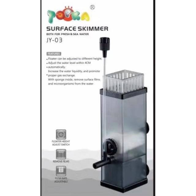 Topka JY - 03 Surface Skimmer pompa Pembersih Permukaan Air aquarium aquascape