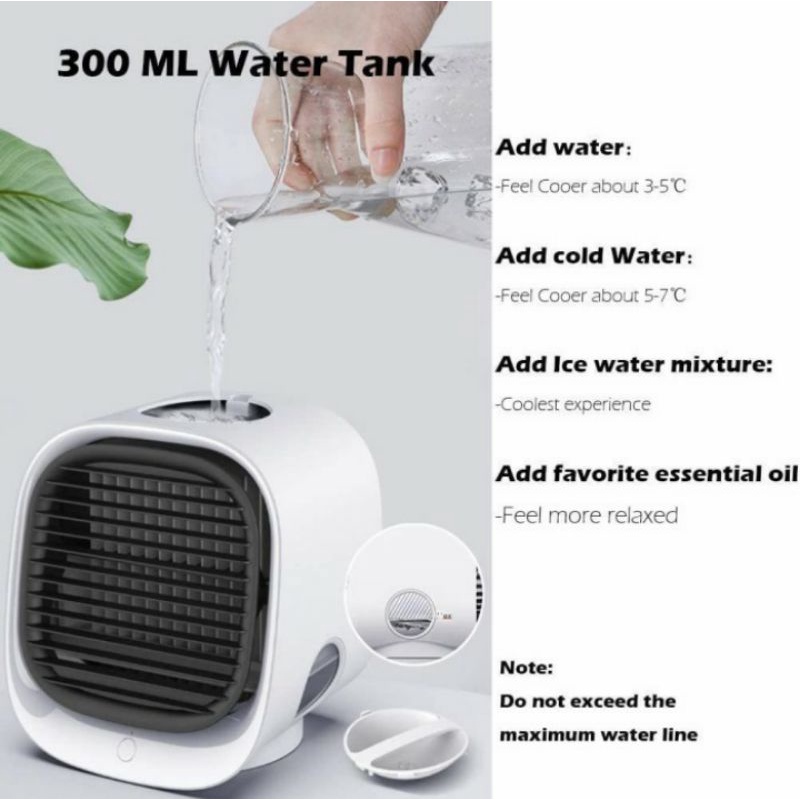 AC Mini Portable Desk Water Misting Cooling Air Conditioner Fan