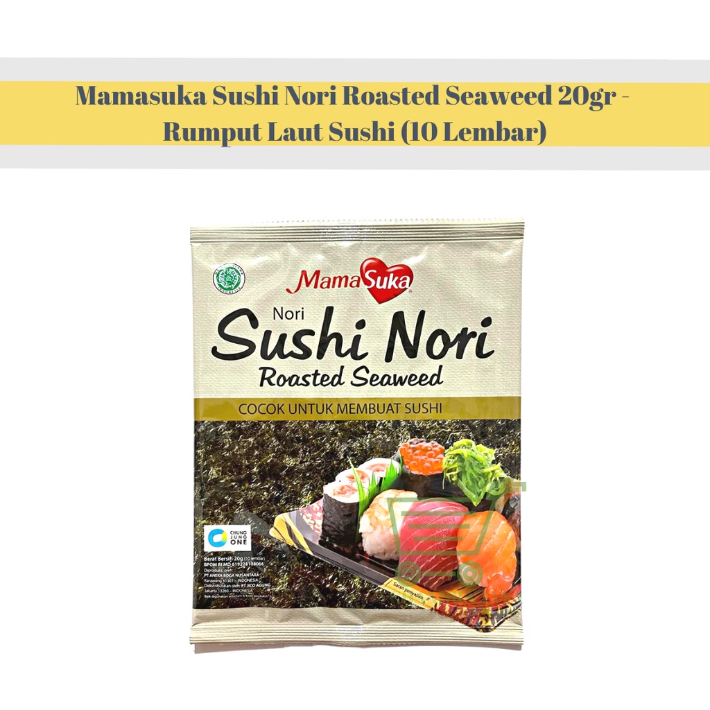 

Mamasuka Sushi Nori Roasted Seaweed 20gr - Rumput Laut Sushi