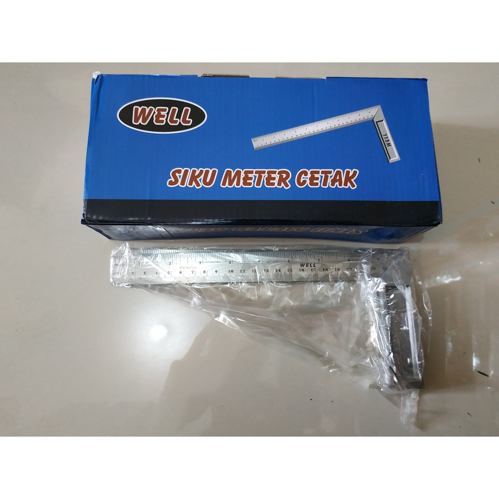 

PENGGARIS SIKU / SIKU METER CETAK 25 Cm STAINLESS