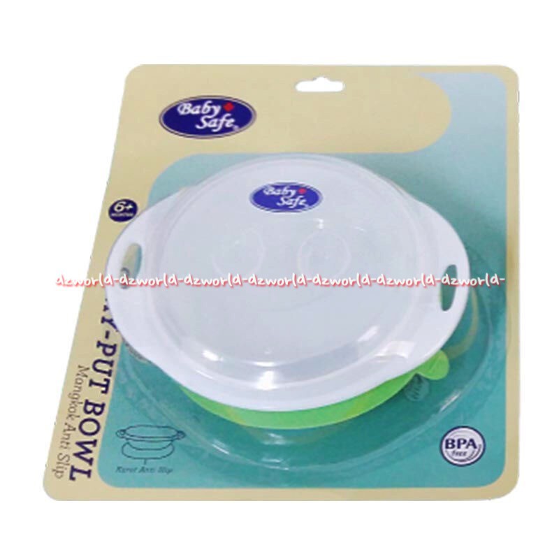 Baby Safe Bowl Mangkok Anti Tumpah dengan karet anti slip foodgrade dan bebas BPA bagi bayi