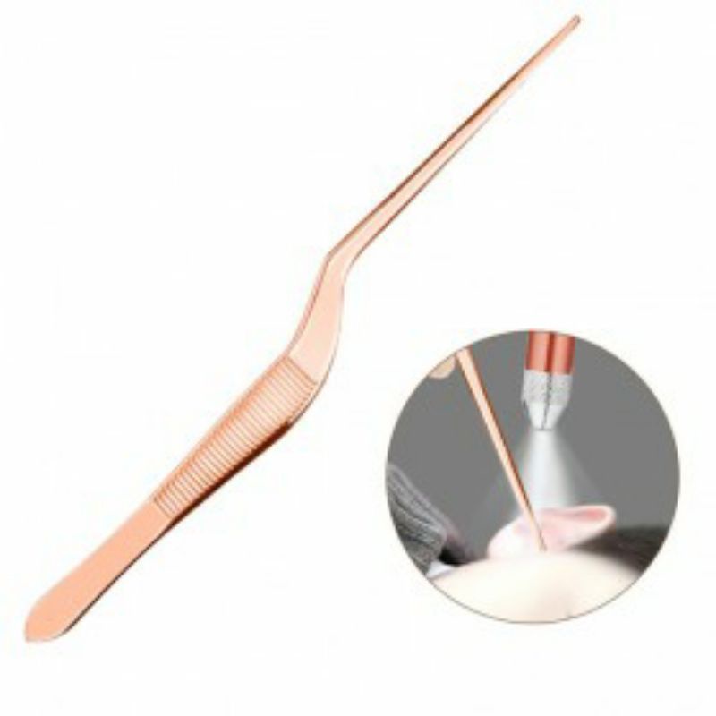 Pembersih Telinga Korek Kuping Ear Spoon Wax Picker with LED Light 7 PCS - JC9 - Rose Gold