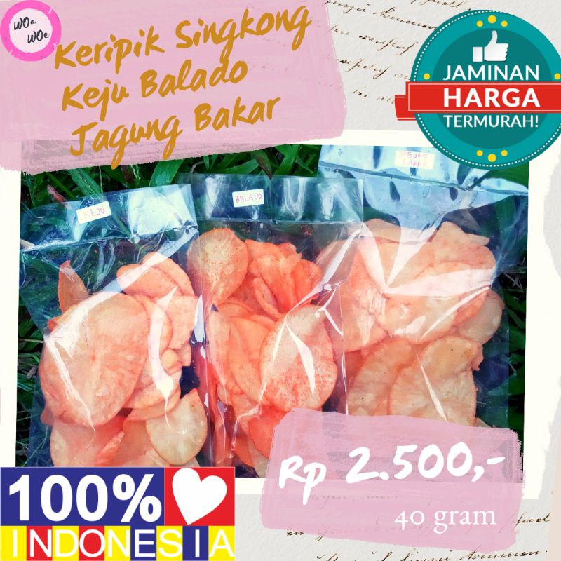 

Keripik Singkong Keju Balado Jagung Bakar