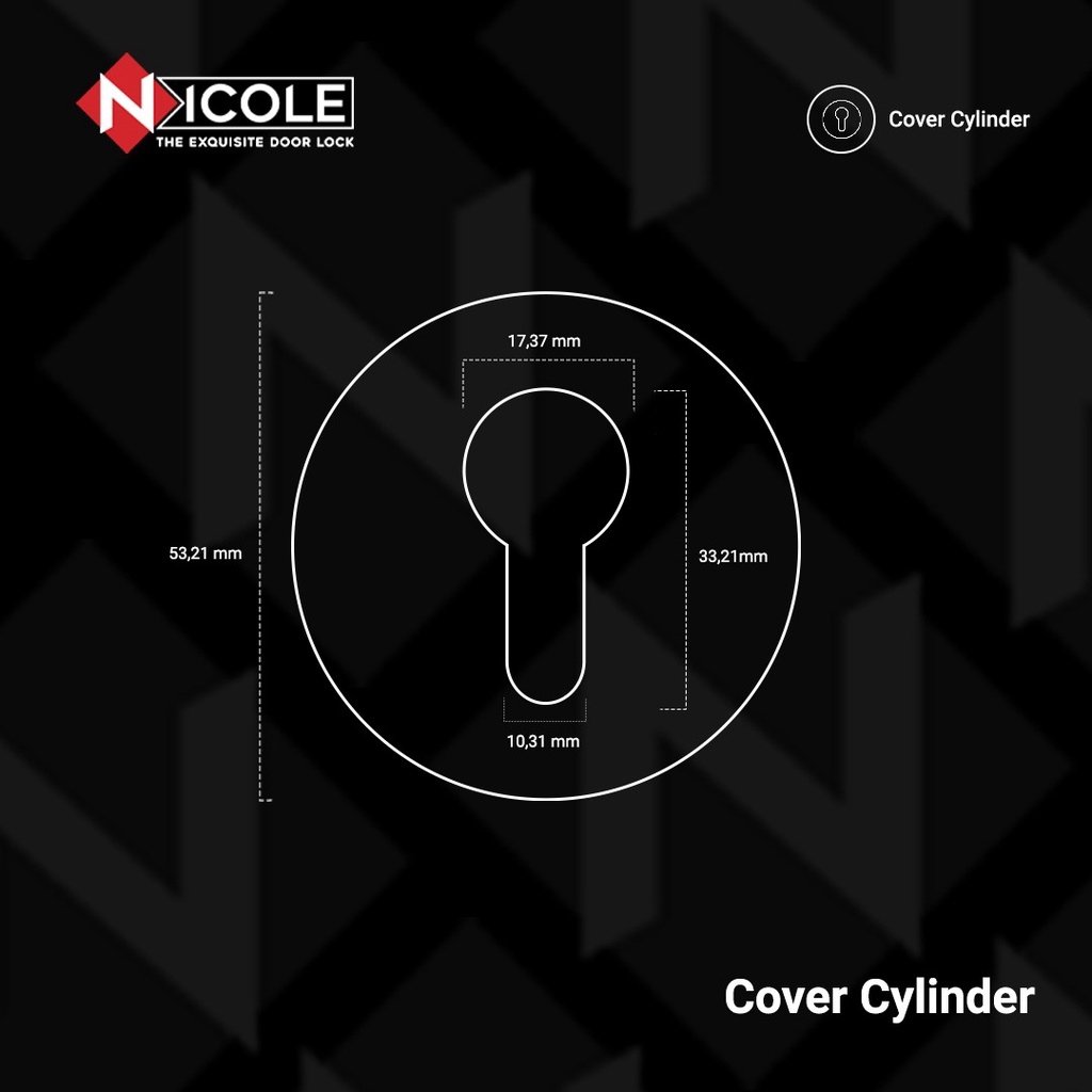 Cover Cylinder / Escutcheon / Penutup Ring Silinder Kunci Hitam