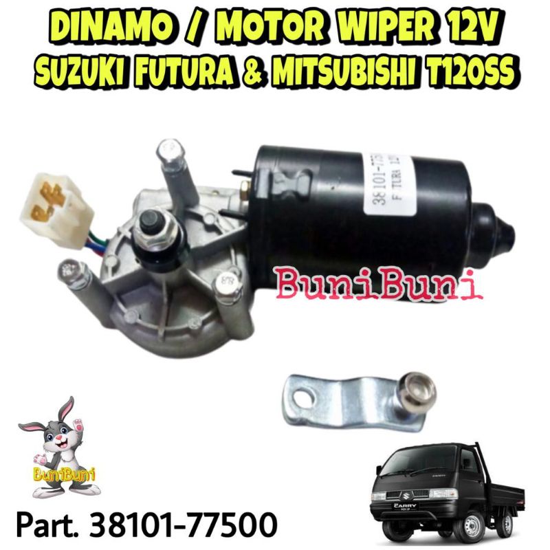 Dinamo Wiper / Motor Wiper Depan Mobil Suzuki FUTURA &amp; Mitsubishi T120SS Komplit