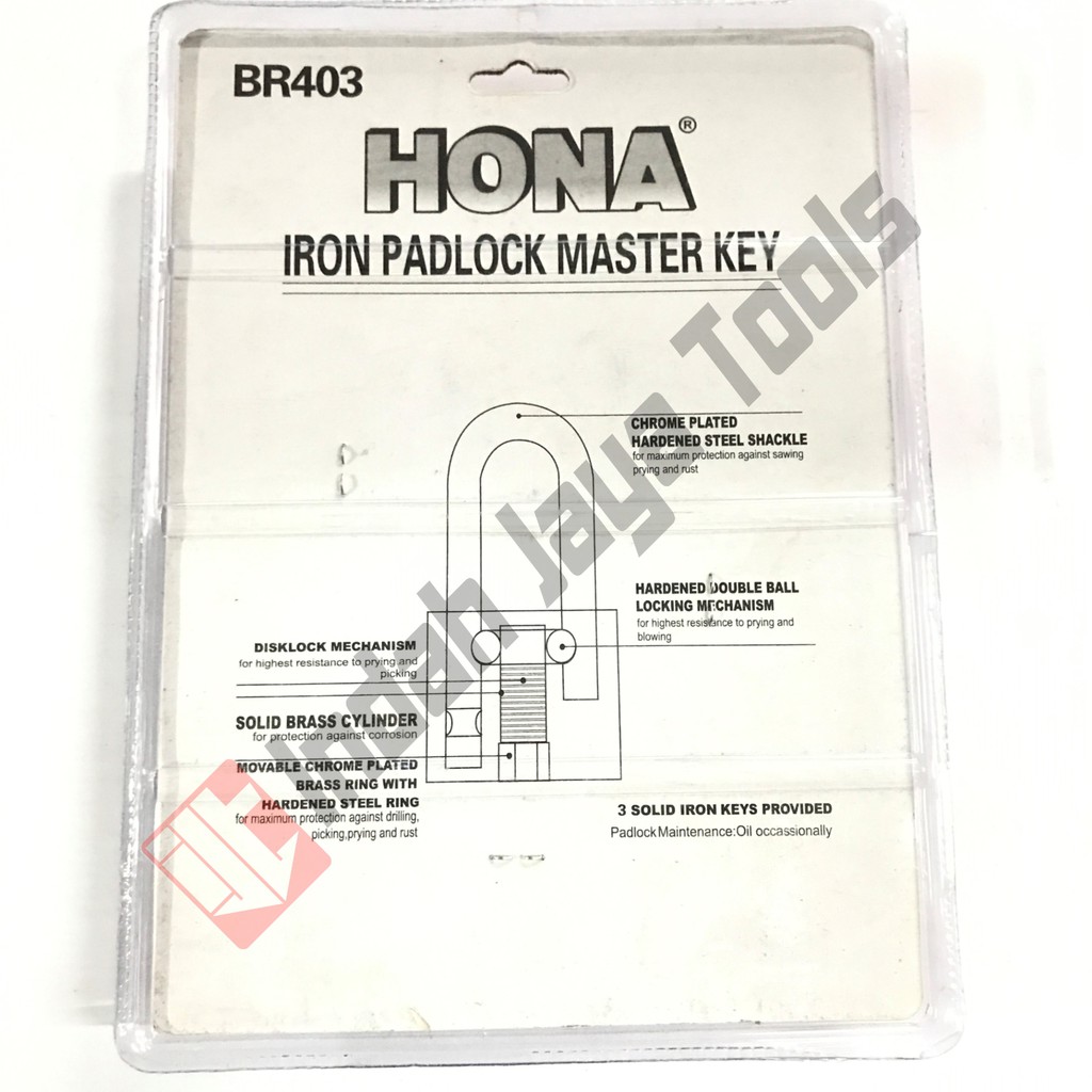 Gembok Master Key HONA 40 mm 3 Pcs