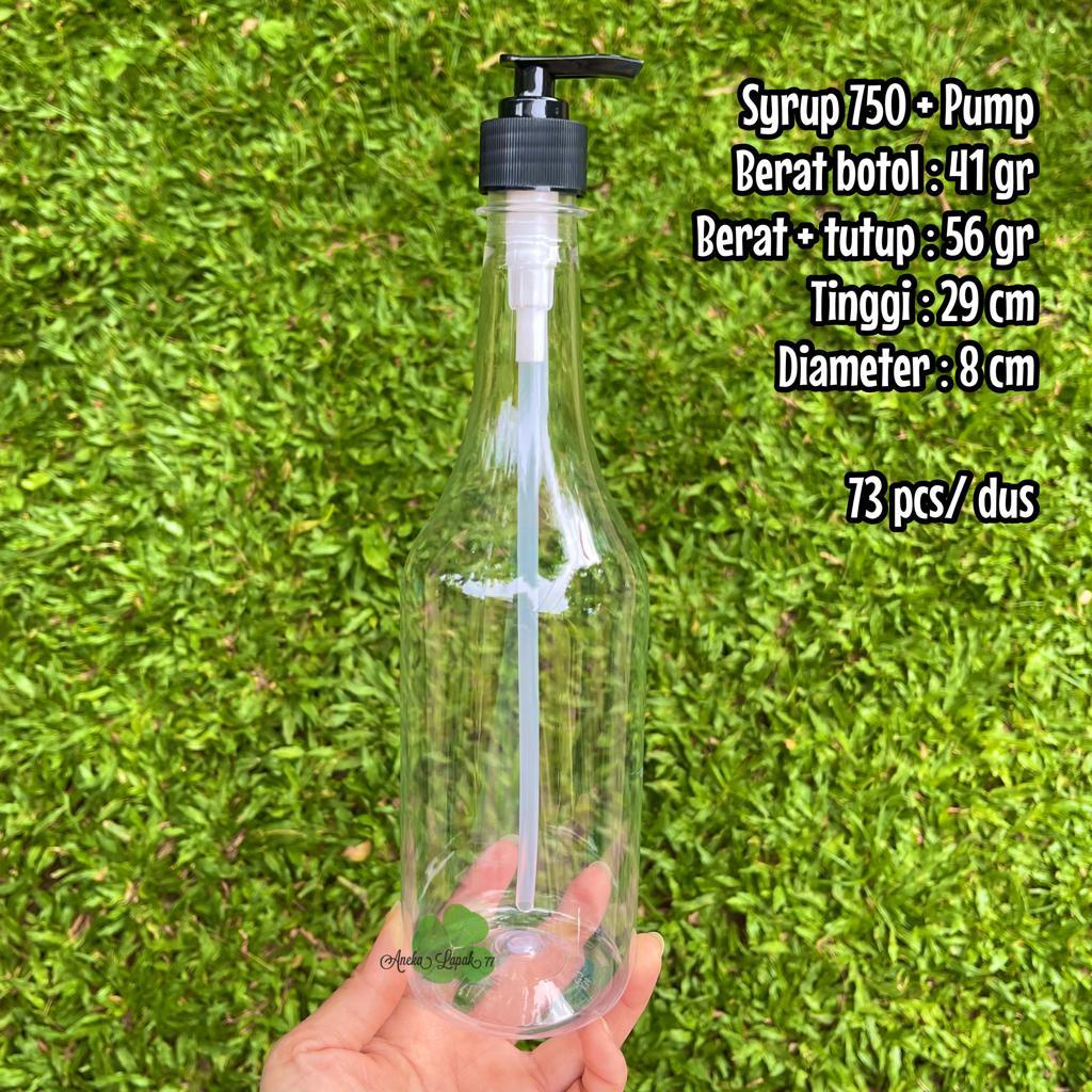 Botol Pump 750 ml botol syrup madu essence minyak botol pompa press