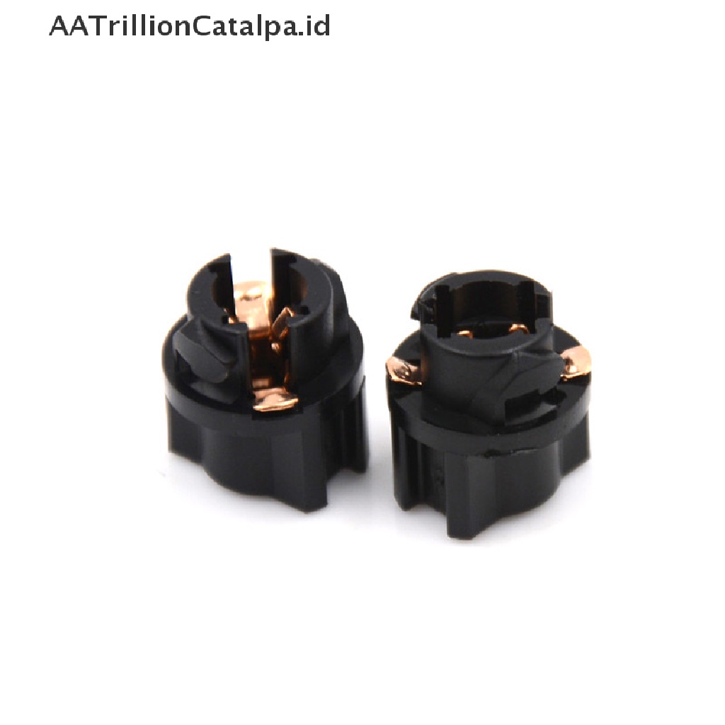 (AATrillionCatalpa) 10pcs T5 Soket Twist Lock Untuk Panel Instrumen Lampu Bohlam Dashboard Mobil