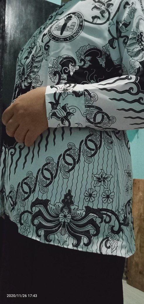 Gamis Kerja Pgri Batik  Pns Asn Pdh Pemda Seragam Guru Formal Baju Wanita Cewe