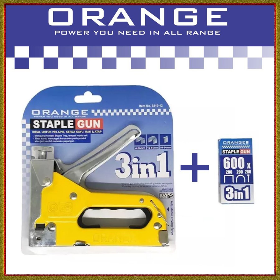 

Staples Tembak ORANGE / Staple Gun 3 in 1 ORANGE 4 - 14 mm