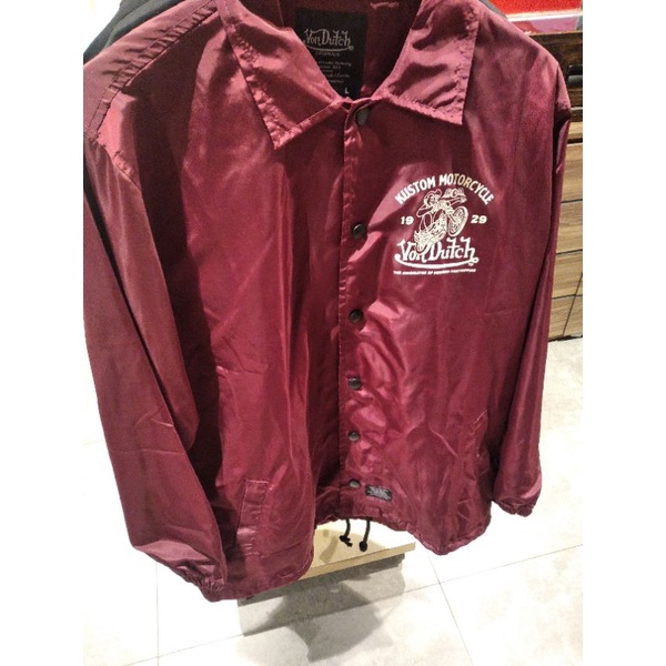 JAKET COACH VON DUTCH ORIGINAL SALE MAROON