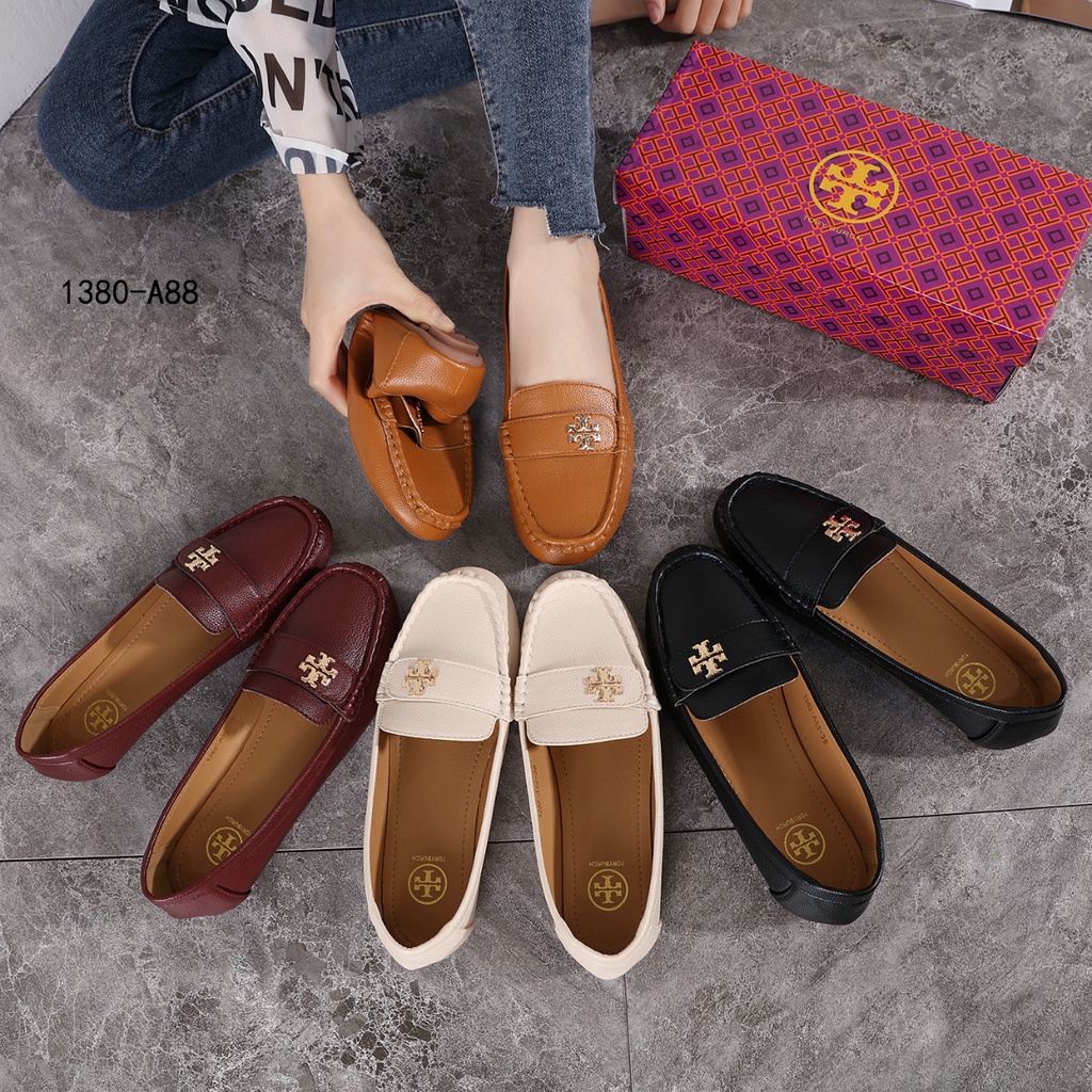 TB Kira Driving Loafer in Leather #1380-A88