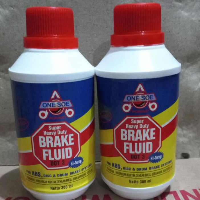 Minyak Rem Oil Oli Brake Fluid ONE SOE ( Dot-3 / Dot 3 ) Varian Warna Merah dan Putih (300ml)