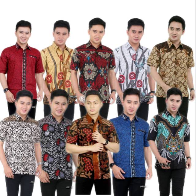 HRB026 Kenongo Hem Kemeja Batik Pria Katun Primis Premium Halus M L XL XXL