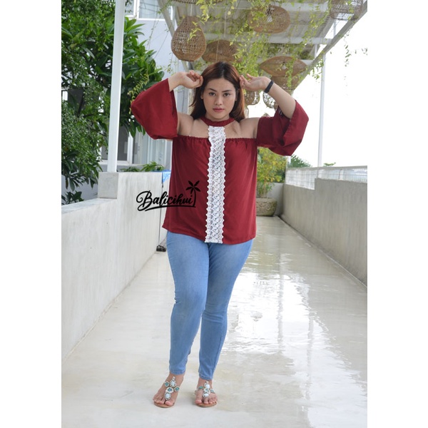 Balicihui Top Brenda Top Wanita Blouse Atasan Jumbo Plus Size Big Size