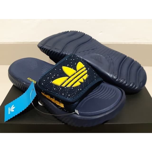 Sandal Adidas AlphaBounce Slide UPPER FLYKNIT Navy Yellow