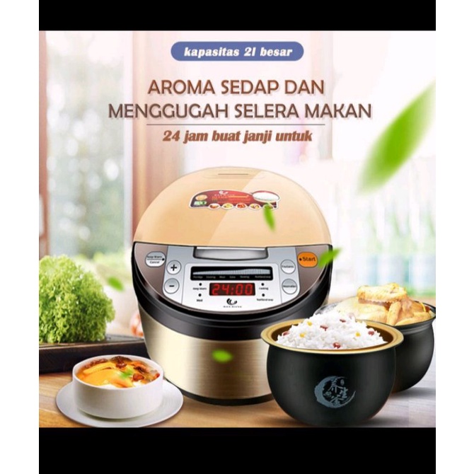 rice cooker / megicom / penanak nasi / kapasitas besar 2liter smart digital