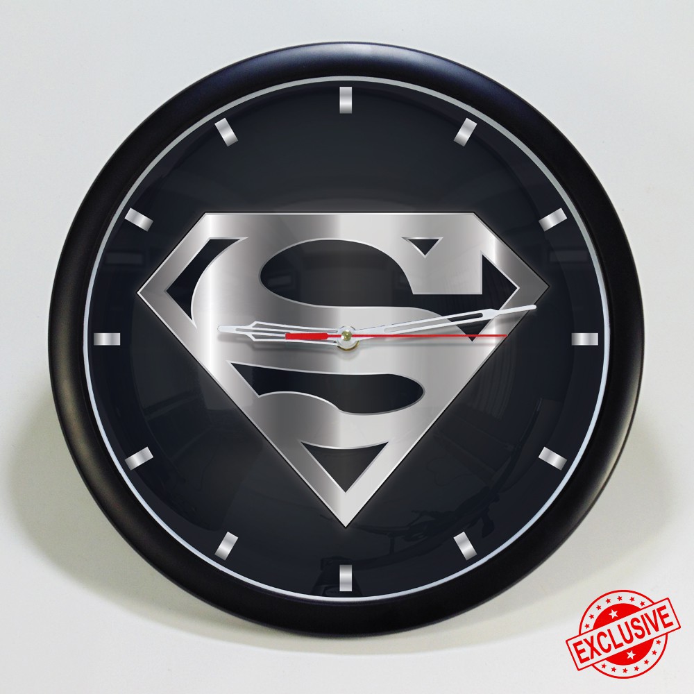 (ISTIMEWA &amp; BAGUS) JAM DINDING SUPERMAN SILVER - LIMITED EDITION