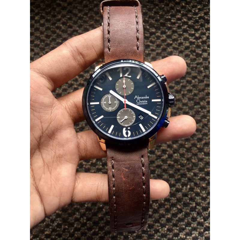 Bekas / Second / Preloved Jam Tangan Fashion Pria Chronograp original Alexandre Christie AC
