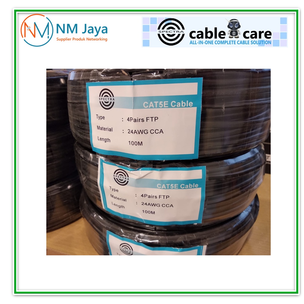 kabel lan outdoor ftp cat5e 100 meter spectra atau zimmlink outdoor cca hitam kabel wifi internet ka