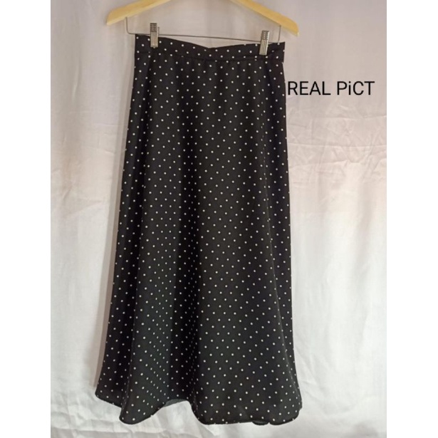 ROK POLKADOT.ROK A-LINE POLKA.SKIRT KOREAN STYLE FIT TO XL